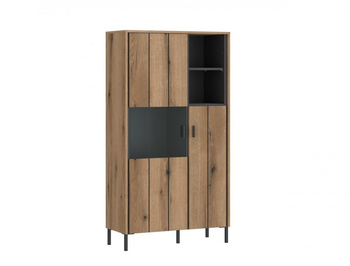 Witryna wysoka na nóżkach metalowych do jadalni