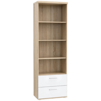 Regał wysoki z szufladami na książki do pokoju młodzieżowego Winnie Forte