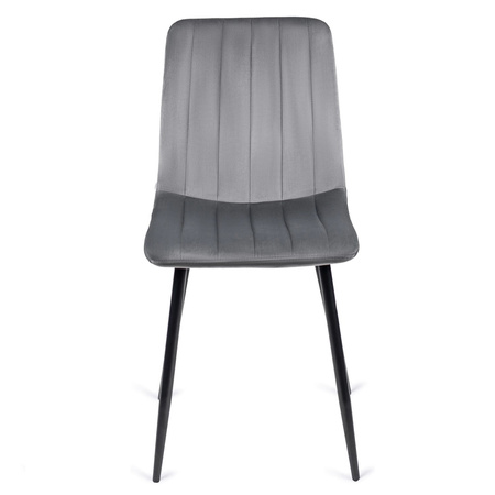 Krzesło do jadalni nowoczesne bez podłokietników szare Ibis