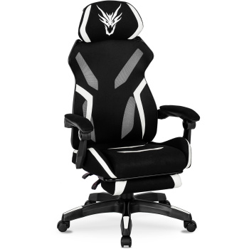 Fotel gamingowy obrotowy do biurka biały