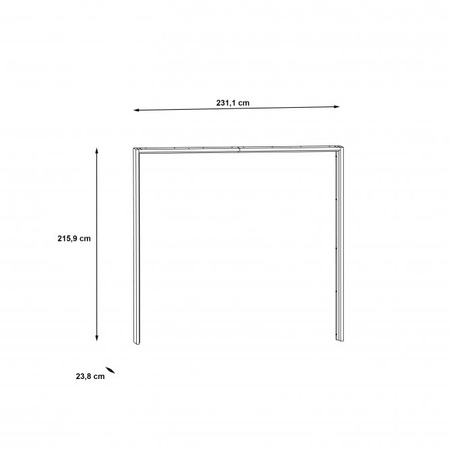 Listwa okalająca do szafy z oświetleniem 220cm Hayato Forte