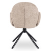 Krzesło obrotowe beżowe tapicerowane do jadalni Musso