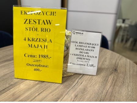 Zestaw stół Rio i 4 krzesła Maja II 