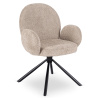 Krzesło obrotowe beżowe tapicerowane do jadalni Musso