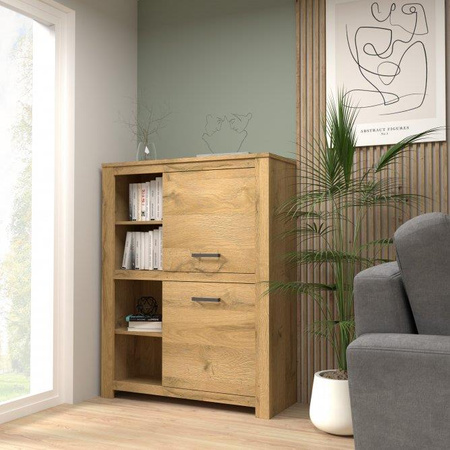 Regał niski z półkami do salonu w stylu klasycznym Havanna Forte