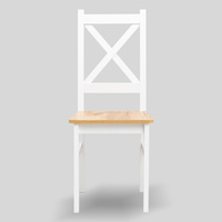 Krzesło krzyżak drewniane białe do kuchni