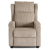 Fotel wypoczynkowy rozkładany z podnóżkiem beżowy 