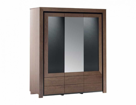 Szafa uchylna z szufladami i lustrem do sypialni Sempre Mebin