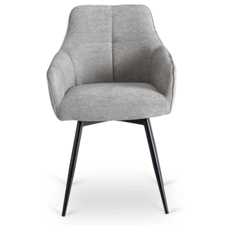 Krzesło tapicerowane do jadalni szare Palma 