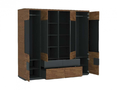 Szafa uchylna z lustrem i szufladami do sypialni Verano Mebin