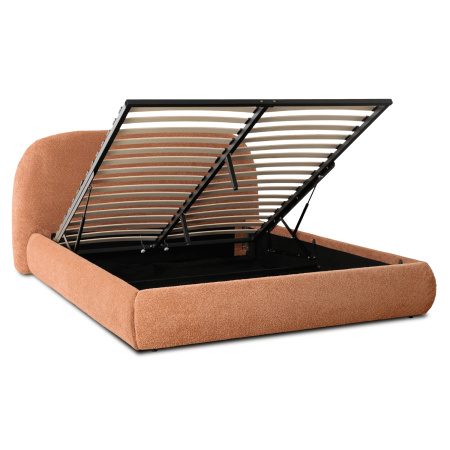 Łóżko tapicerowane z podnoszonym stelażem 160x200 Rosso