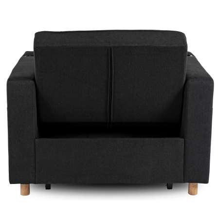 Fotel jednoosobowy rozkładany amerykanka czarna Solor