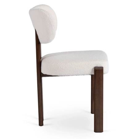 Krzesło tapicerowane do jadalni orzech/kremowe Grenada