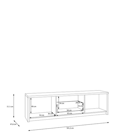 Szafka RTV podświetlana pod telewizor do salonu Eufemius