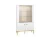 Witryna wysoka dwudrzwiowa na nóżkach do salonu Goldin 03