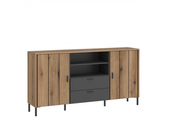 Komoda z szufladami na metalowych nóżkach do salonu