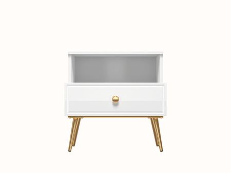 Szafka nocna z szufladĄ na nóżkach do sypiali Goldin