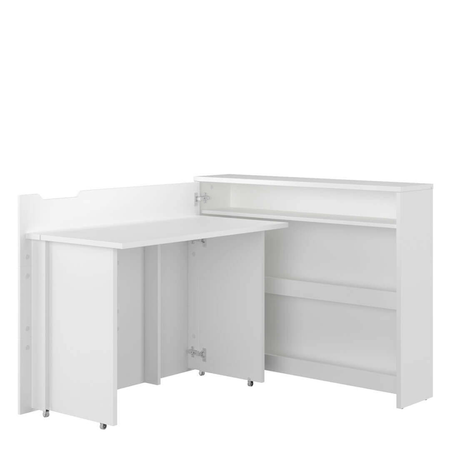 Biurko rozkładane nowoczesne 2w1 biały połysk Work Concept Lenart