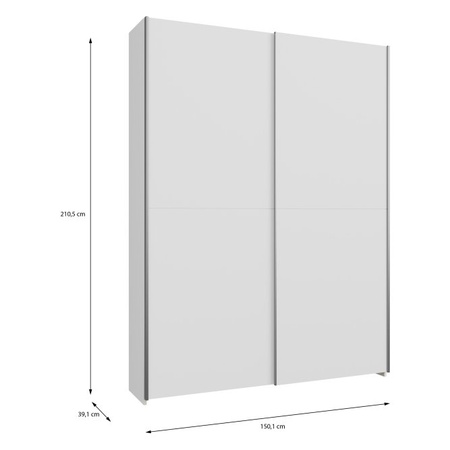 Szafa przesuwna nowoczesna 150 cm biała Home Nook