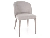 Krzesło tapicerowane szare do jadalni Tino