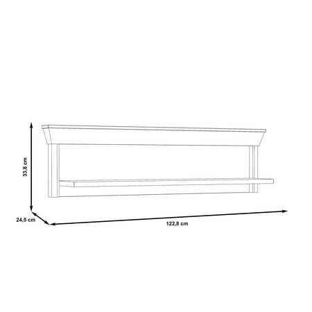 Półka wisząca nad telewizor do salonu w stylu klasycznym Kashmir Forte