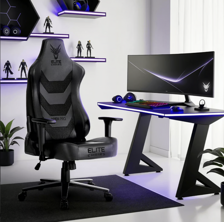 Fotel obrotowy gamingowy do pokoju młodzieżowego Apex czarny