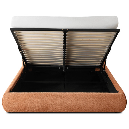 Łóżko tapicerowane z podnoszonym stelażem 160x200 Rosso