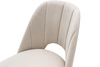 Krzesło tapicerowane welwetowe beżowe do jadalni nowoczesne Maja II