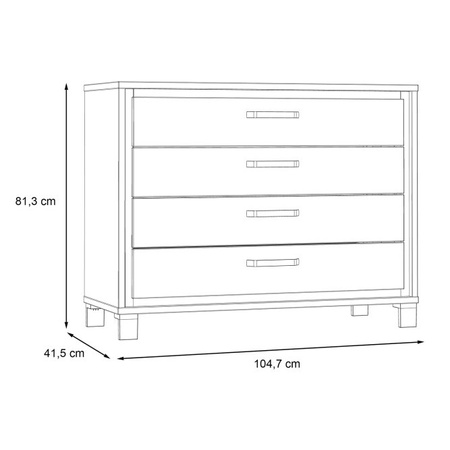 Komoda z szufladami do salonu Trondheim Forte