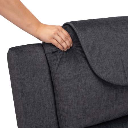 Fotel elektryczny masujący rozkładany z funkcją wstawania  ciemny popiel Fenix