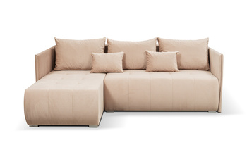 Narożnik do małego salonu rozkładany beżowy Noa