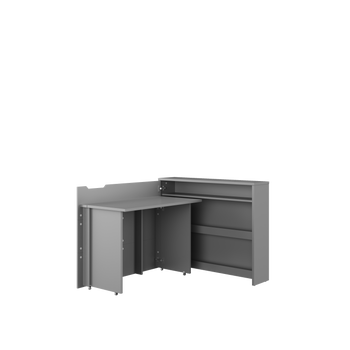 Biurko szare rozkładane lewe Work Concept