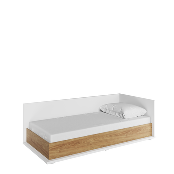 Łóżko z pojemnikiem na pościel do pokoju młodzieżowego 90x200 prawe Simi