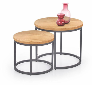 Stolik kawowy industrialny okrągły Oreo Halmar