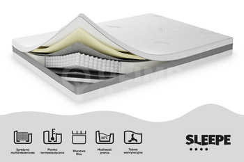 Materac sprężynowy MULVI Idealne podparcie i wymarzony relaks H3 160x200 cm