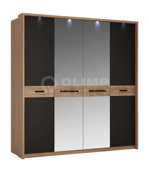 Szafa uchylna z lustrem pojemna do sypialni Monaco Meble Wójcik
