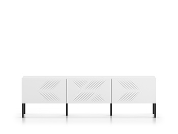 Szafka RTV na czarnych nóżkach do salonu Clearing Ml Meble