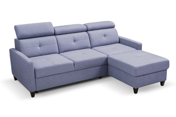 Narożnik rozkładany do małego salonu z funkcją spania szary Leo MP Meble