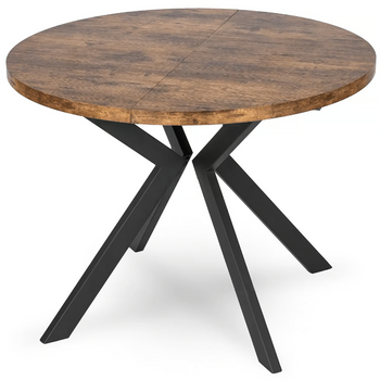 Stół okrągły rozkładany 250 cm do jadalni nowoczesny w stylu loftowym 