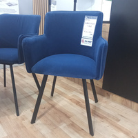 Krzesło welurowe nowoczesne grantowe Viki 