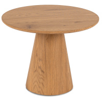 Stolik kawowy okrągły do salonu dąb naturalny 60 cm