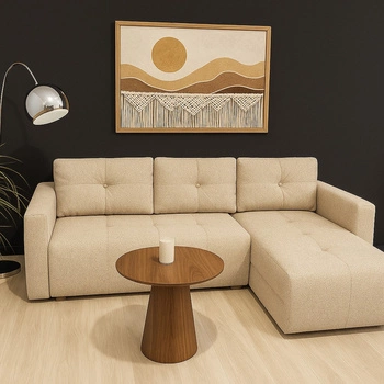 Narożnik nowoczesny z funkcja spania i pojemnikiem Amaro Bis 