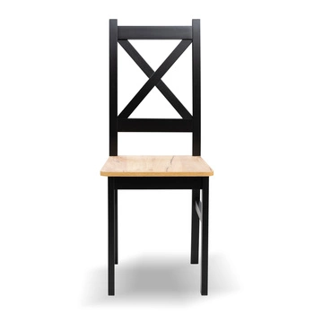 Krzesło krzyżak drewniane czarne do jadalni do kuchni
