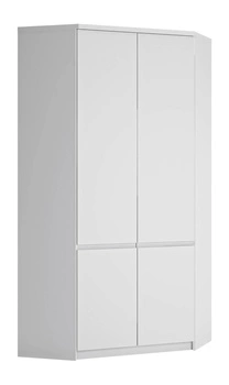 Szafa narożna, uchylna biała do pokoju młodzieżowego Fribo Białe Meble Wójcik