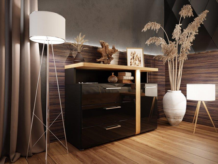 Komoda z szufladami do salonu Tuluza Black Forte