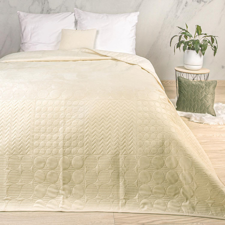 Narzuta na łóżko 170x210 kremowa Elegant Mink